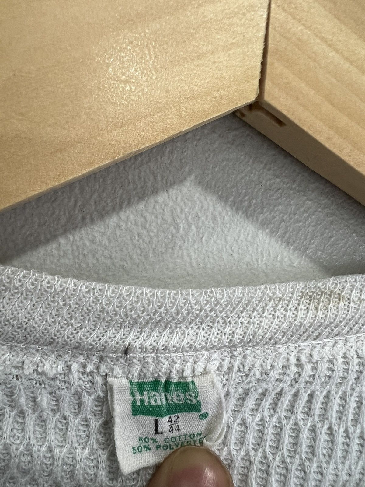 Hanes Vintage Thermal Longsleeve Shirt off white hanes Size US L / EU 52-54 / 3 - 6 Thumbnail