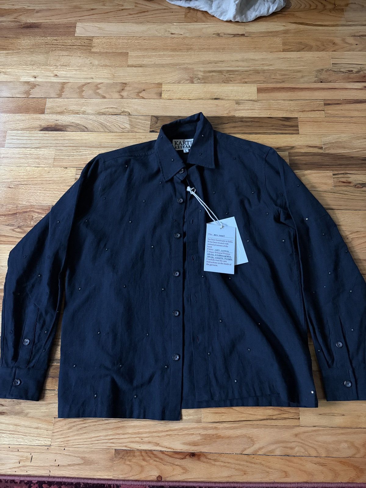 Kartik Research Box Mirror Shirt in Black Size US L / EU 52-54 / 3 - 1 Thumbnail