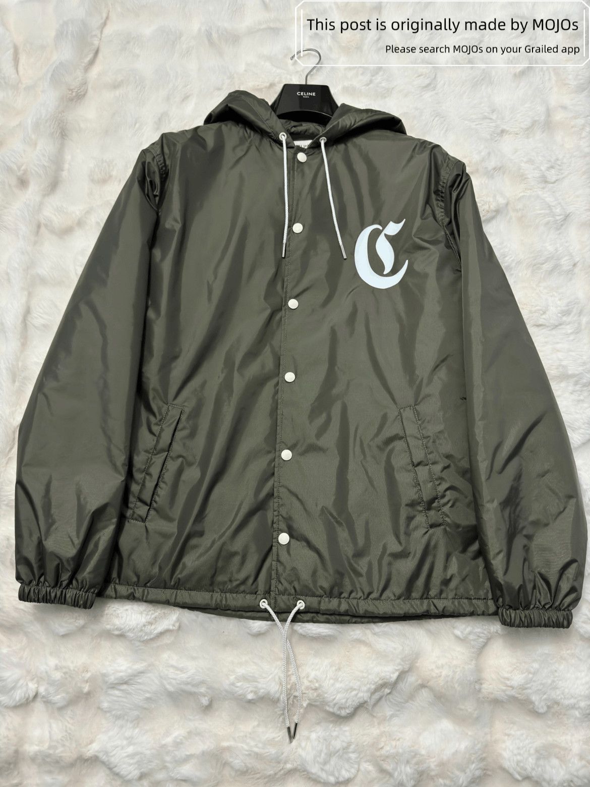 Celine Sz 50 Celine Back Logo Print Coach Jacket Size US M / EU 48-50 / 2 - 1 Thumbnail