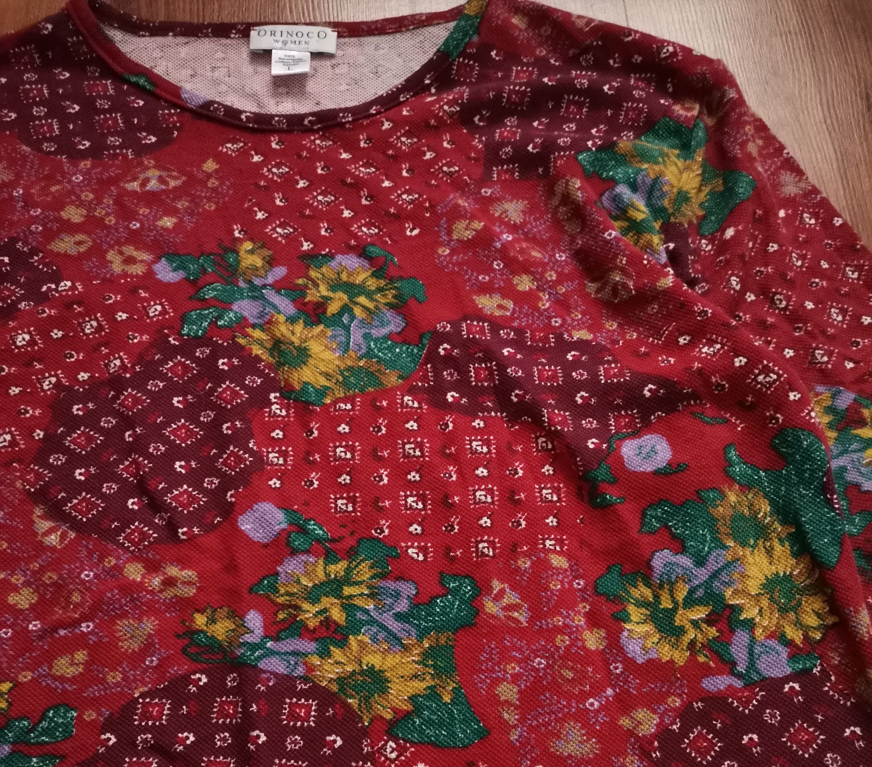Vintage Vintage Orinoco Women's Floral Blouse Size L / US 10 / IT 46 - 2 Thumbnail