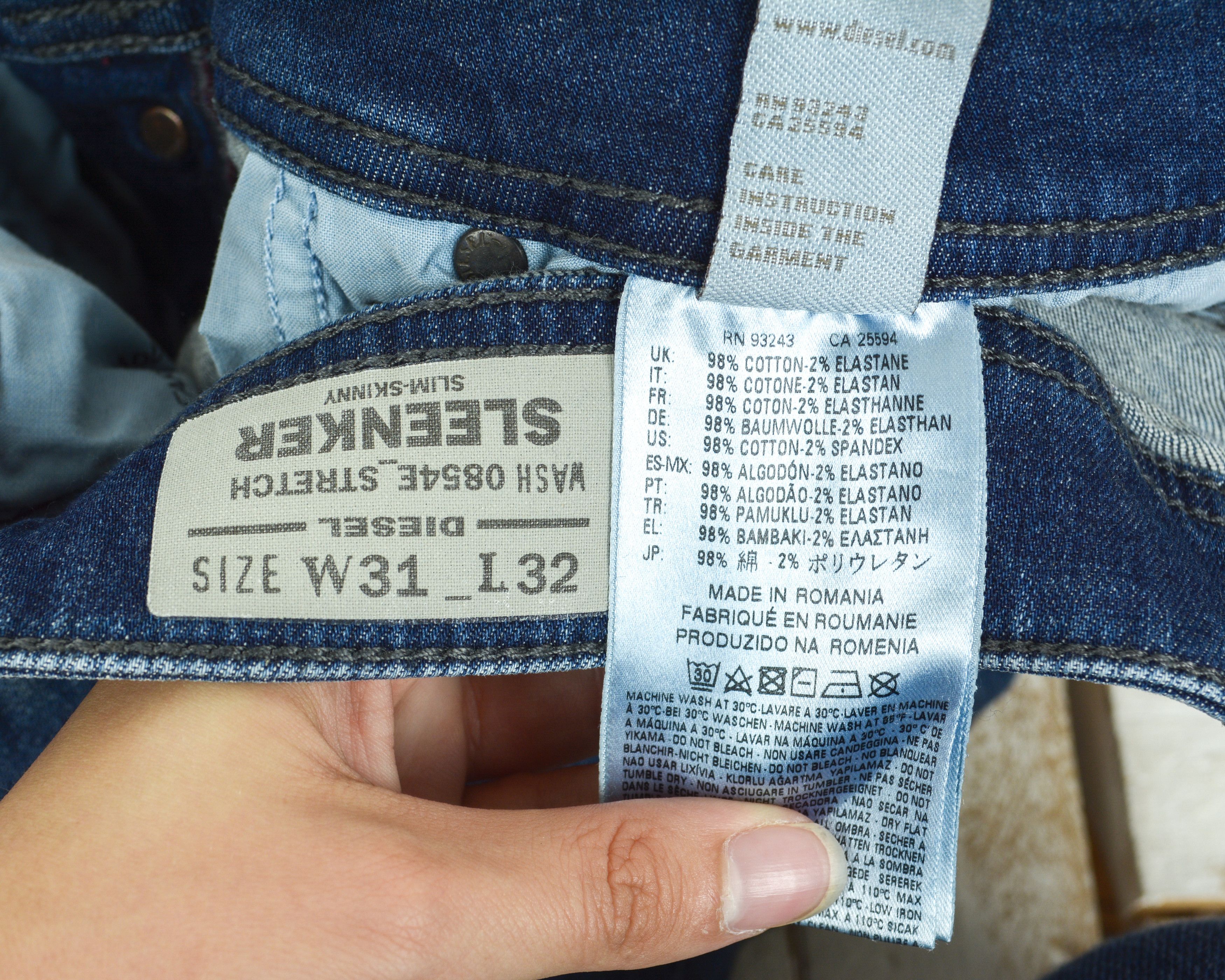 Diesel Sleenker W31 L32 Slim Skinny Fit Jeans Denim Pants Trousers Size US 31 - 7 Thumbnail