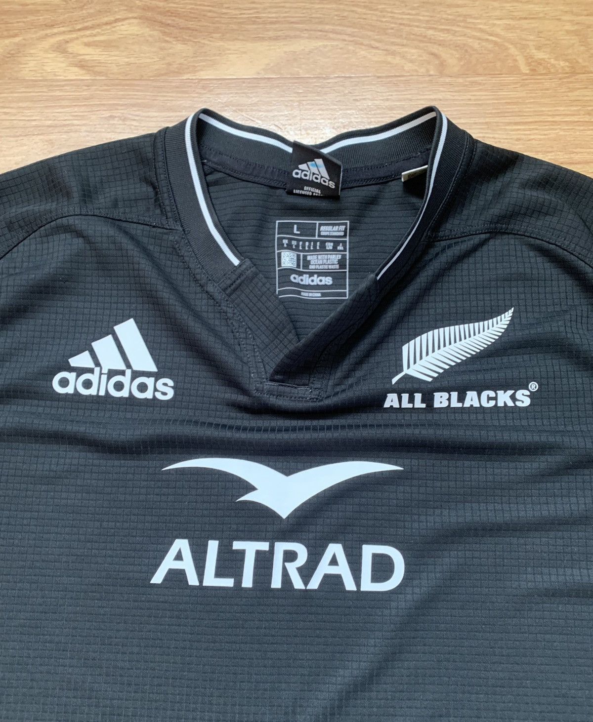 Adidas ALL BLACKS 2022/23 HOME RUGBY JERSEY KIT ADIDAS NEW ZEALAND Size US L / EU 52-54 / 3 - 7 Thumbnail