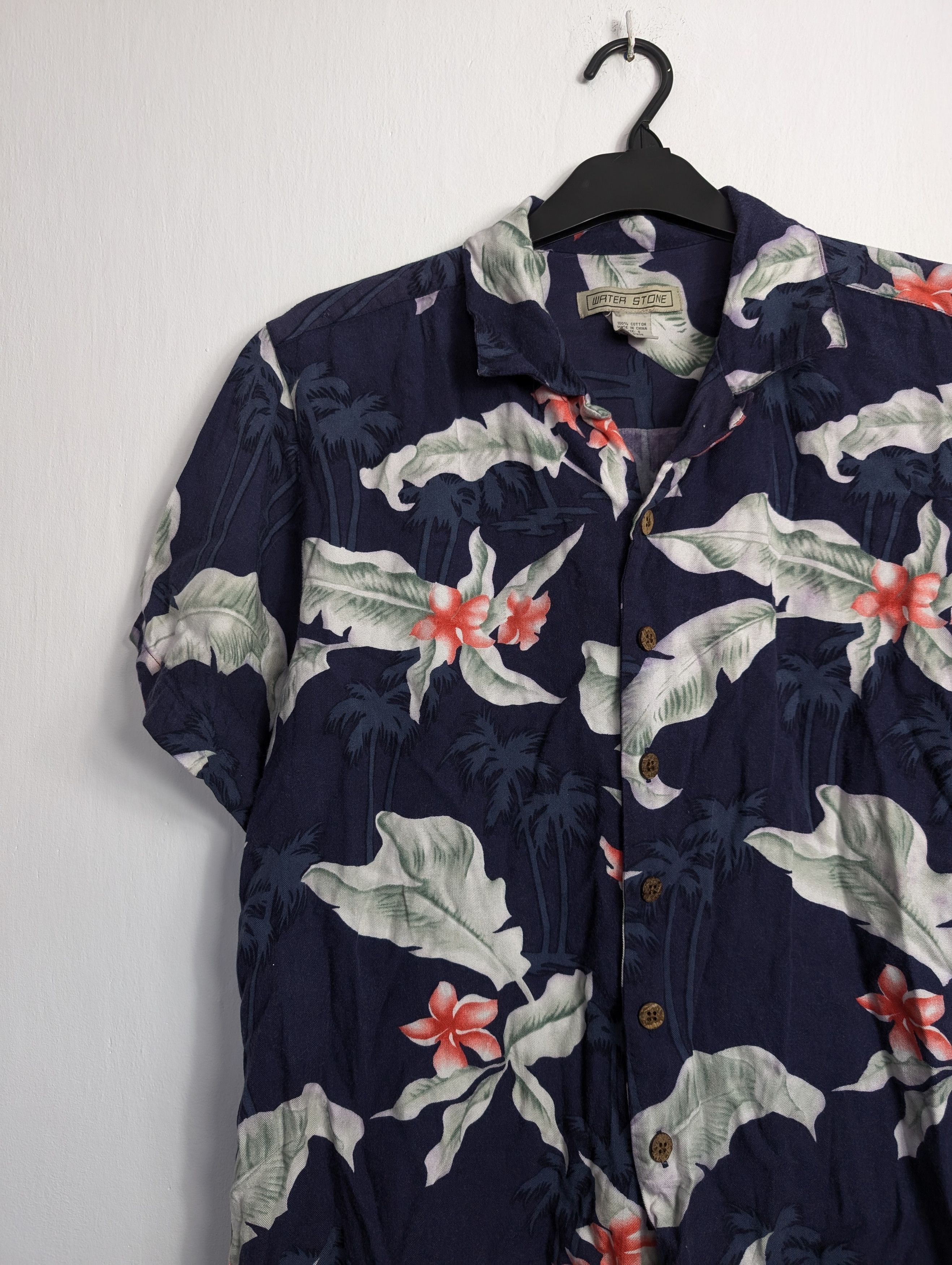 Vintage Vintage Y2K Hawaiian Shirt - Summer Floral Palm Tree Print Size US S / EU 44-46 / 1 - 2 Thumbnail