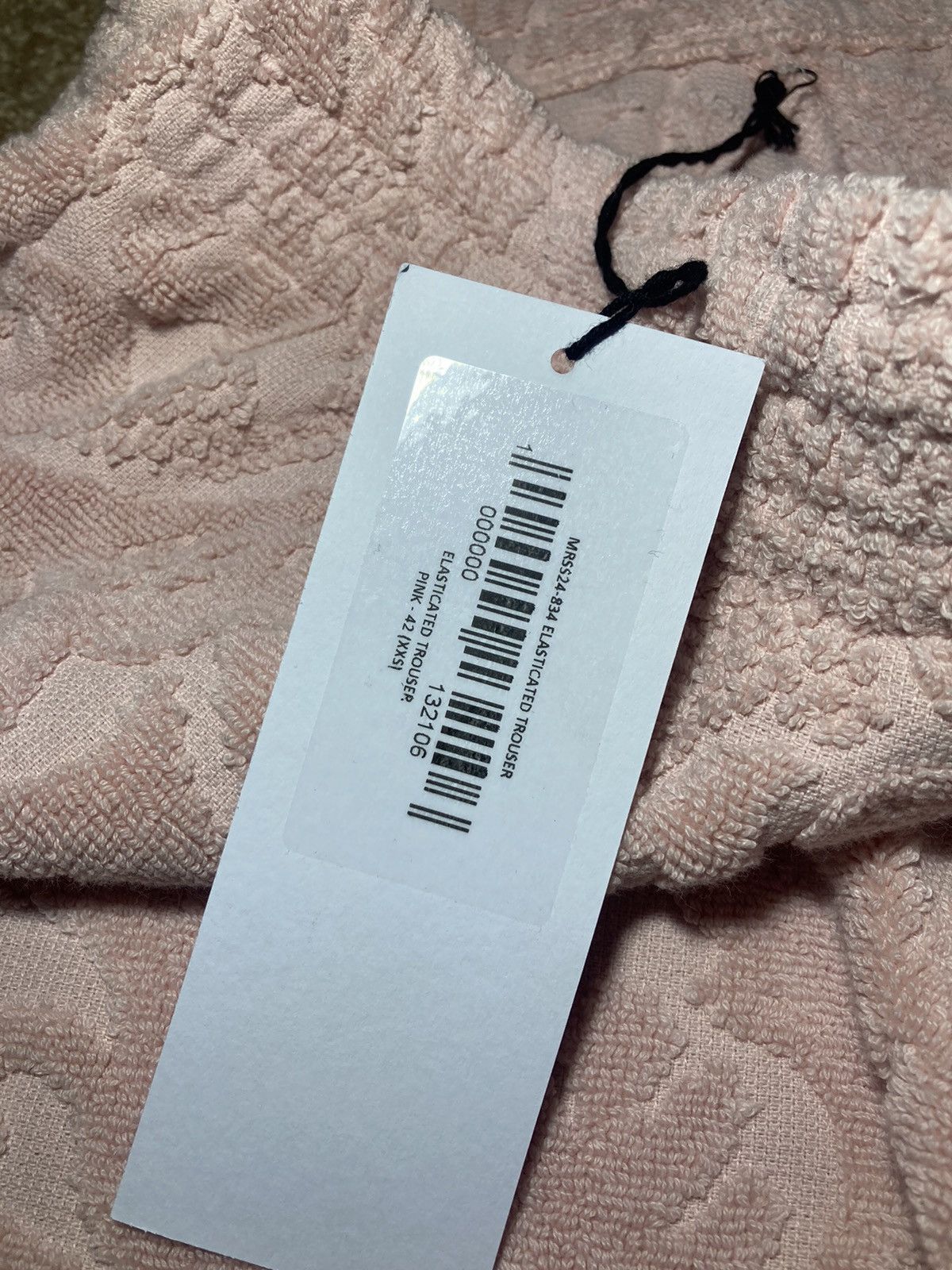 Martine Rose New SS24 Martine Rose Pink Towel Jacquard Knit Sweats 2024 Size US 30 / EU 46 - 5 Thumbnail