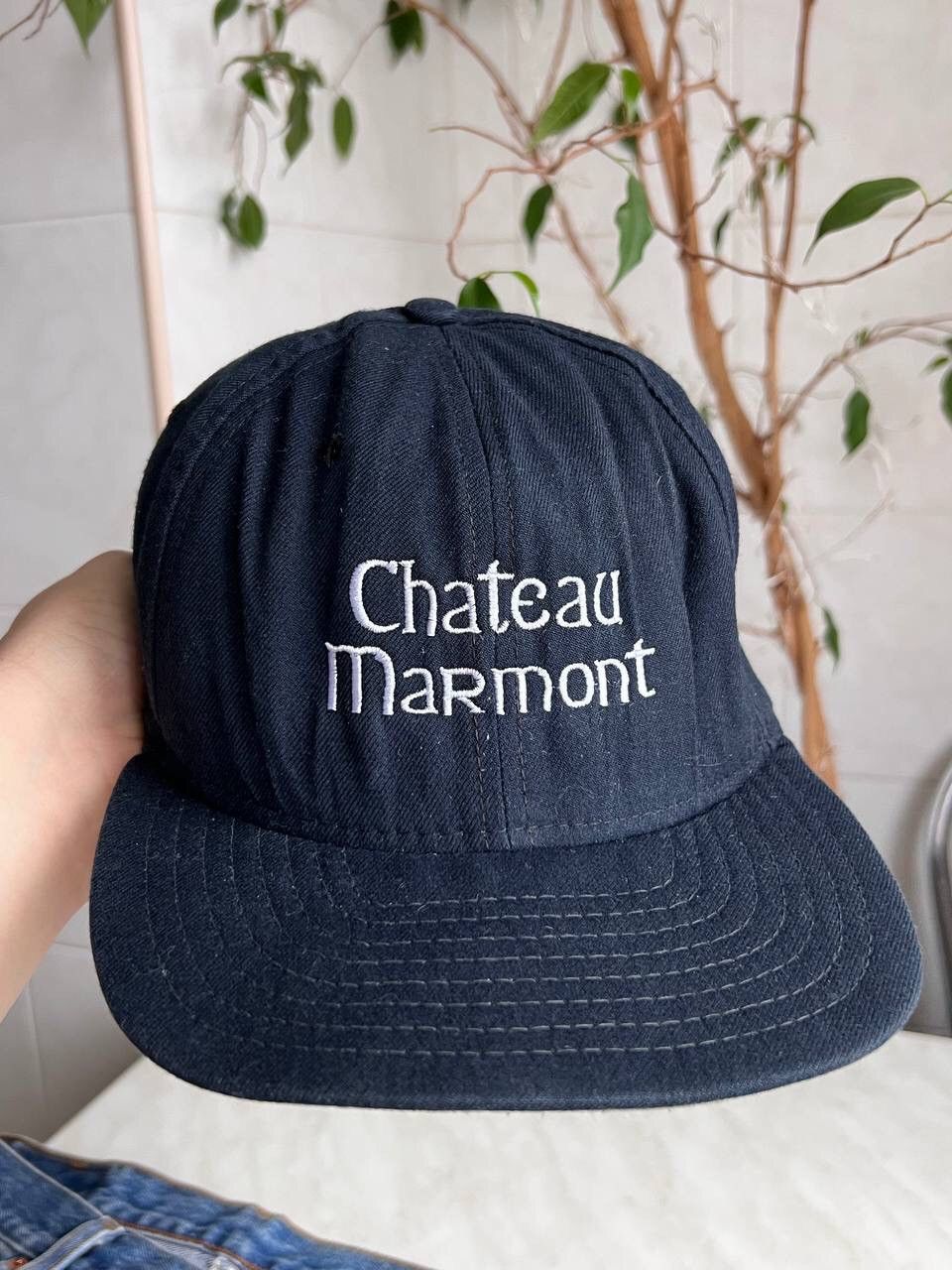 Vintage 90s Chateau Marmont Vintage USA Hotel LA Cap Hat Blue 1990s Size ONE SIZE - 5 Thumbnail