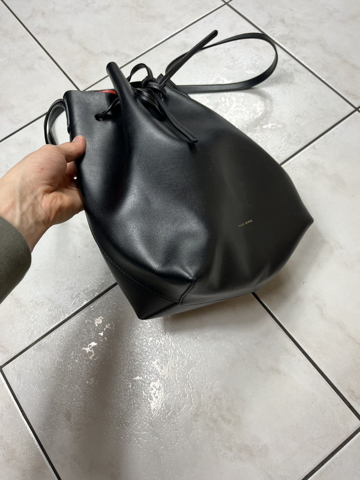 Mansur Gavriel Mansur Gavriel leather bucket bag black red big crossbody Size ONE SIZE - 23 Thumbnail