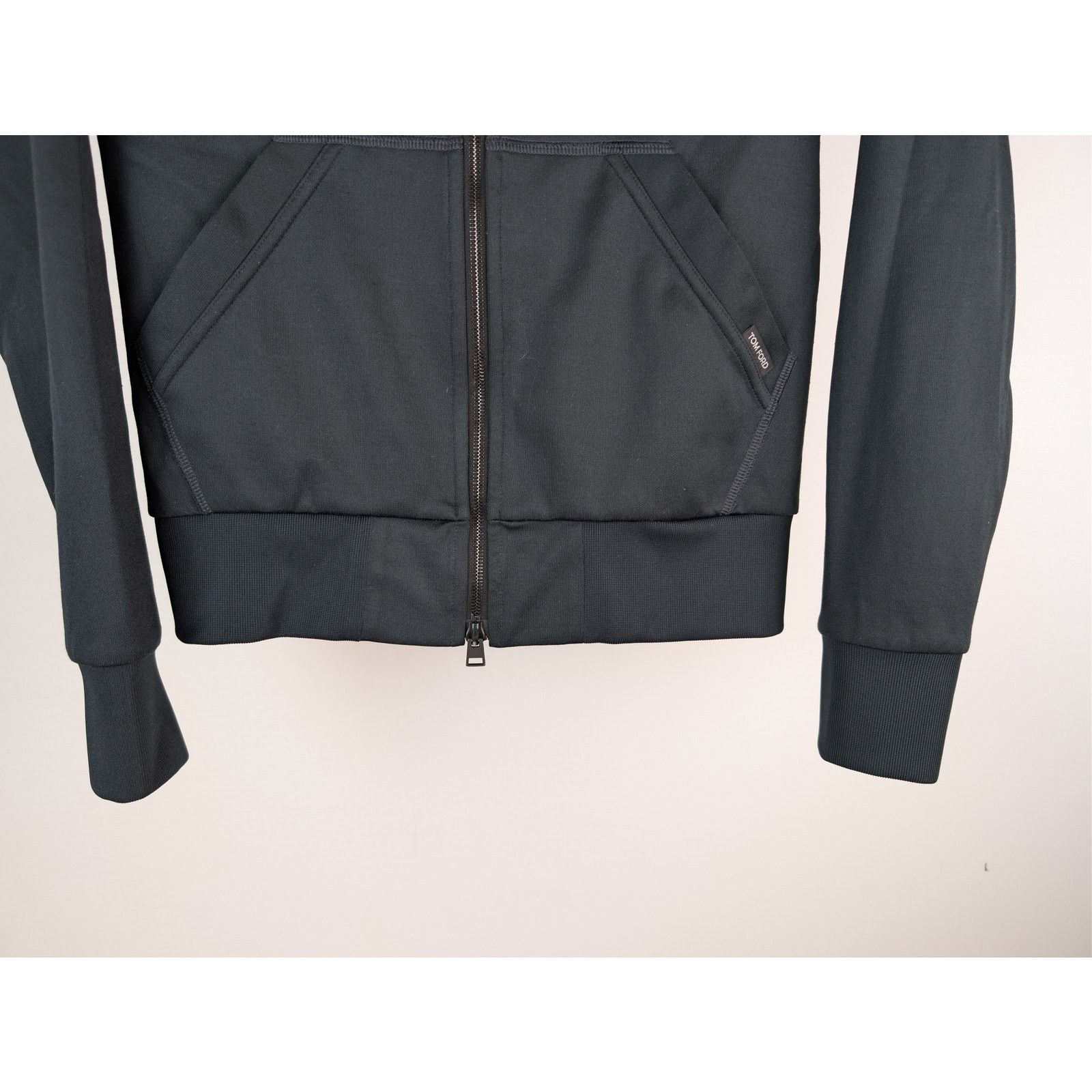 Tom Ford o1rshd1 CC20 High Neck Zip-Up Track Jacket in Black Size US M / EU 48-50 / 2 - 4 Thumbnail