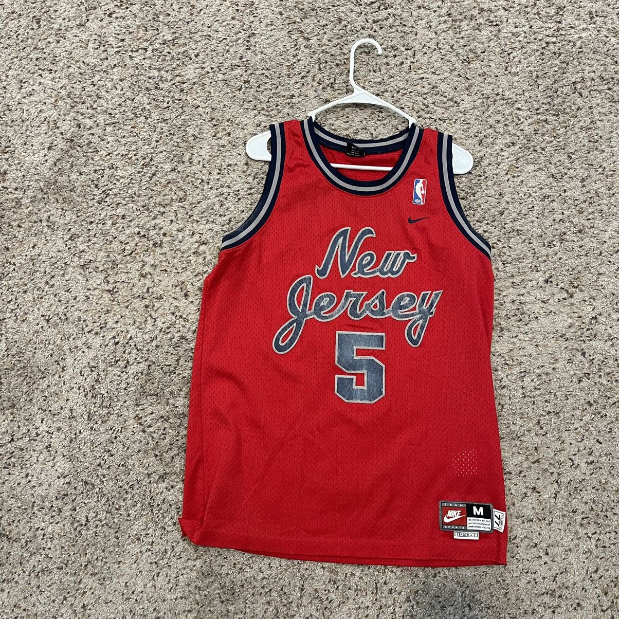 image of NBA x Nike Y2K New Jersey Nets Jason Kidd Jersey in Red (Size Medium)