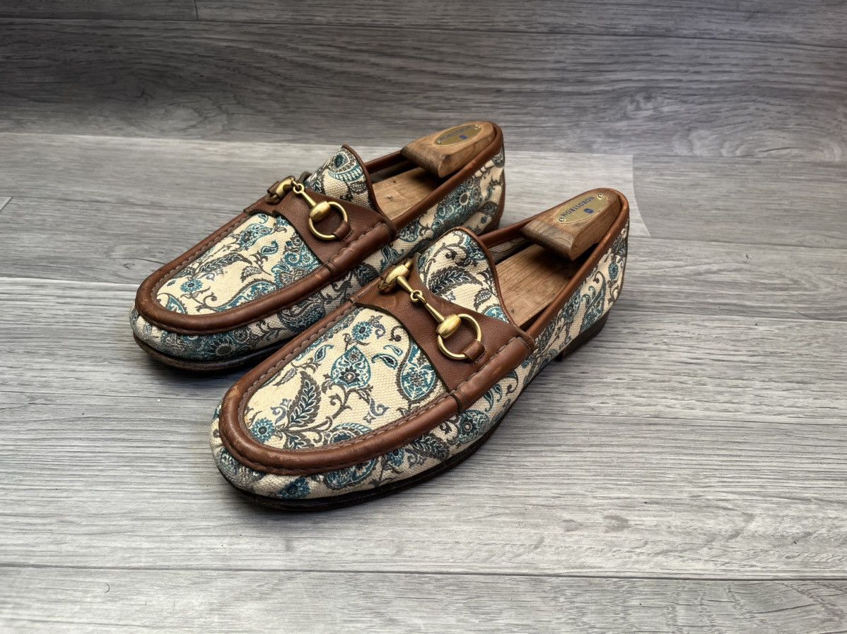 Gucci Gucci horsebit 1953 paisley floral loafers sz uk 8 Size US 9 / EU 42 - 1 Thumbnail