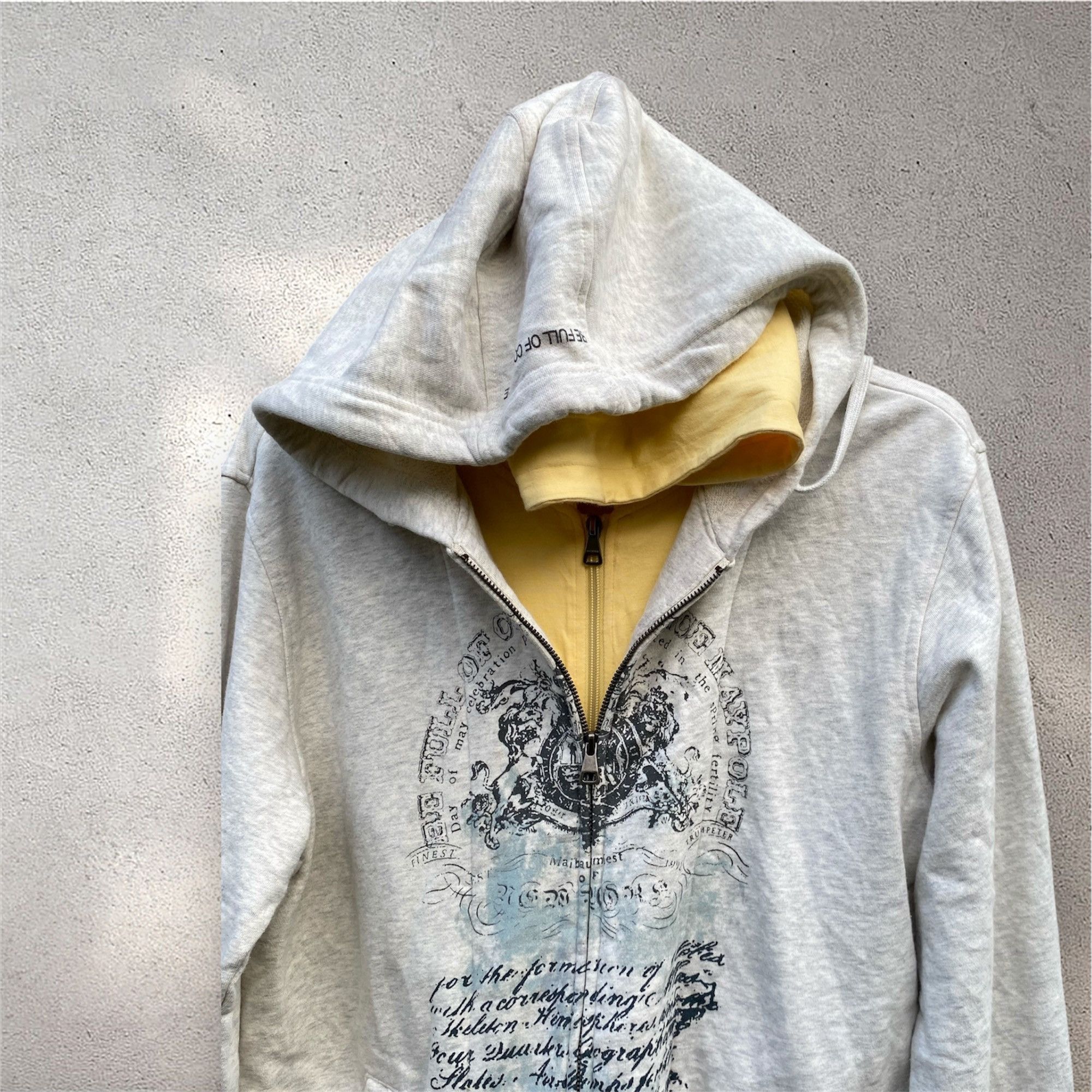 If Six Was Nine × Japanese Brand × Le Grande Bleu (L.G.B.) Vintage may&pole poem double layers zip hoodie Size US M / EU 48-50 / 2 - 4 Thumbnail