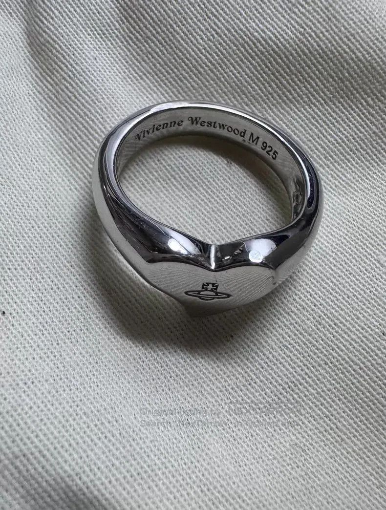 Vivienne Westwood Vivienne Westwood Sterling Silver Heart Fire Seal Saturn R Size ONE SIZE - 5 Thumbnail