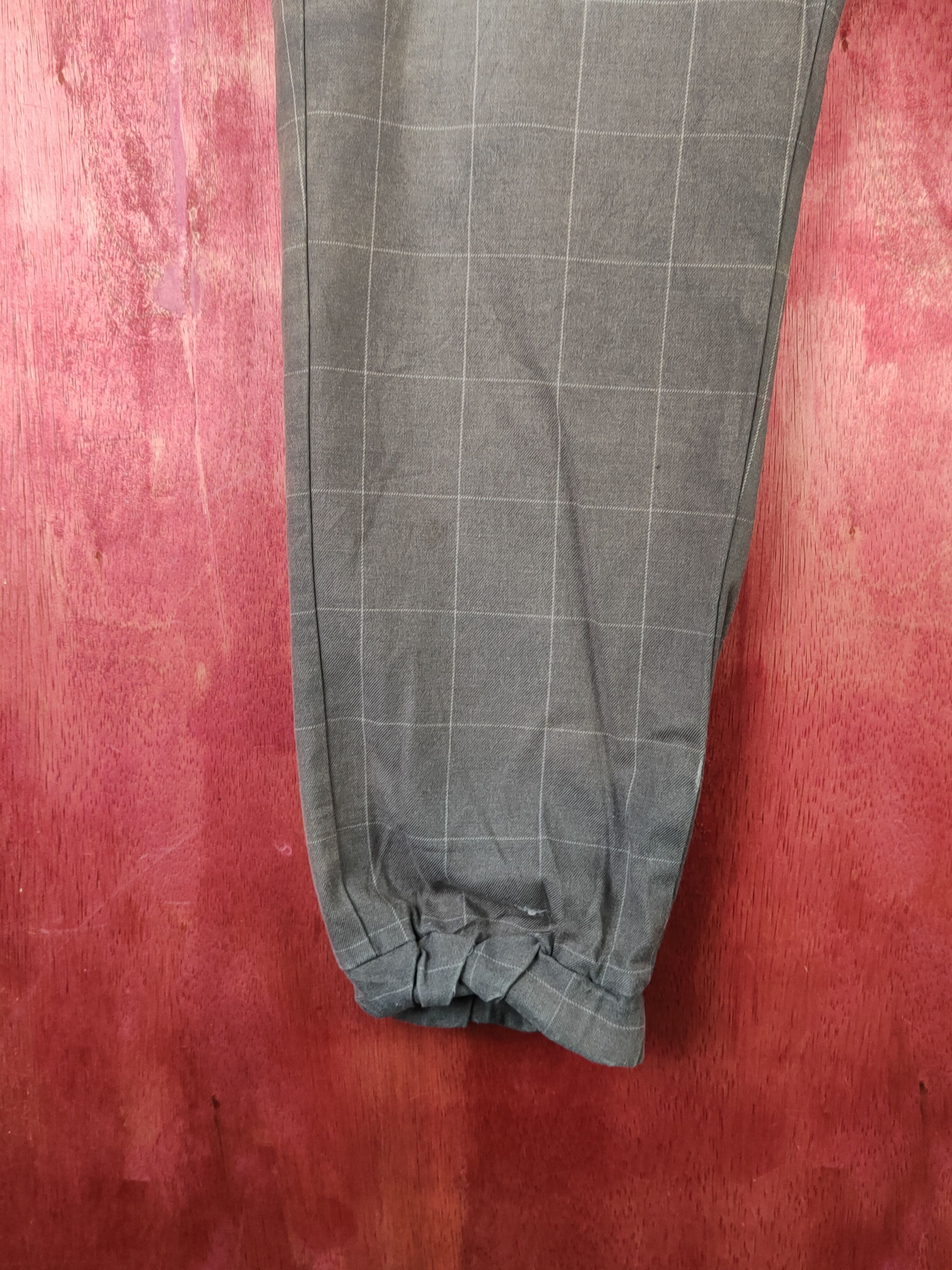 Japanese Brand × Vintage Uniqlo Dark Gray Faded checkered Jogger Pants #S2268 Size US 32 / EU 48 - 4 Thumbnail