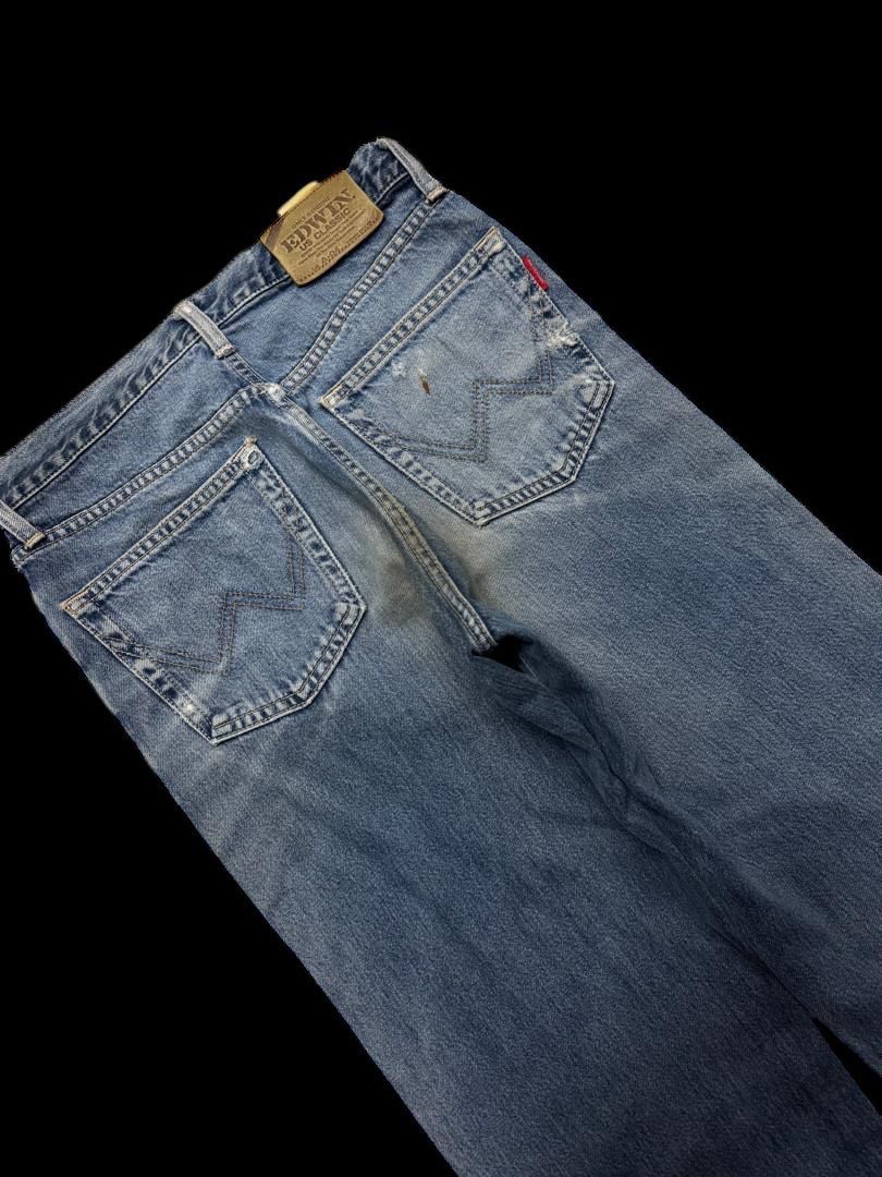 Edwin BAGGY Edwin Us Classic Thrashed Mudwash distressed Wide Jean Size US 29 - 18 Thumbnail