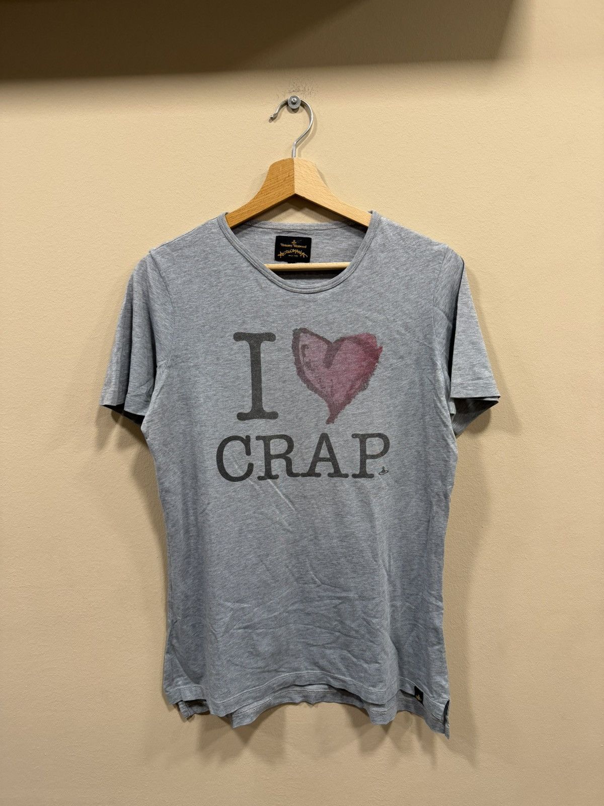 Vivienne Westwood Vivienne Westwood Anglomania Grey Light Blue I Love Crap tee Size US S / EU 44-46 / 1 - 1 Thumbnail