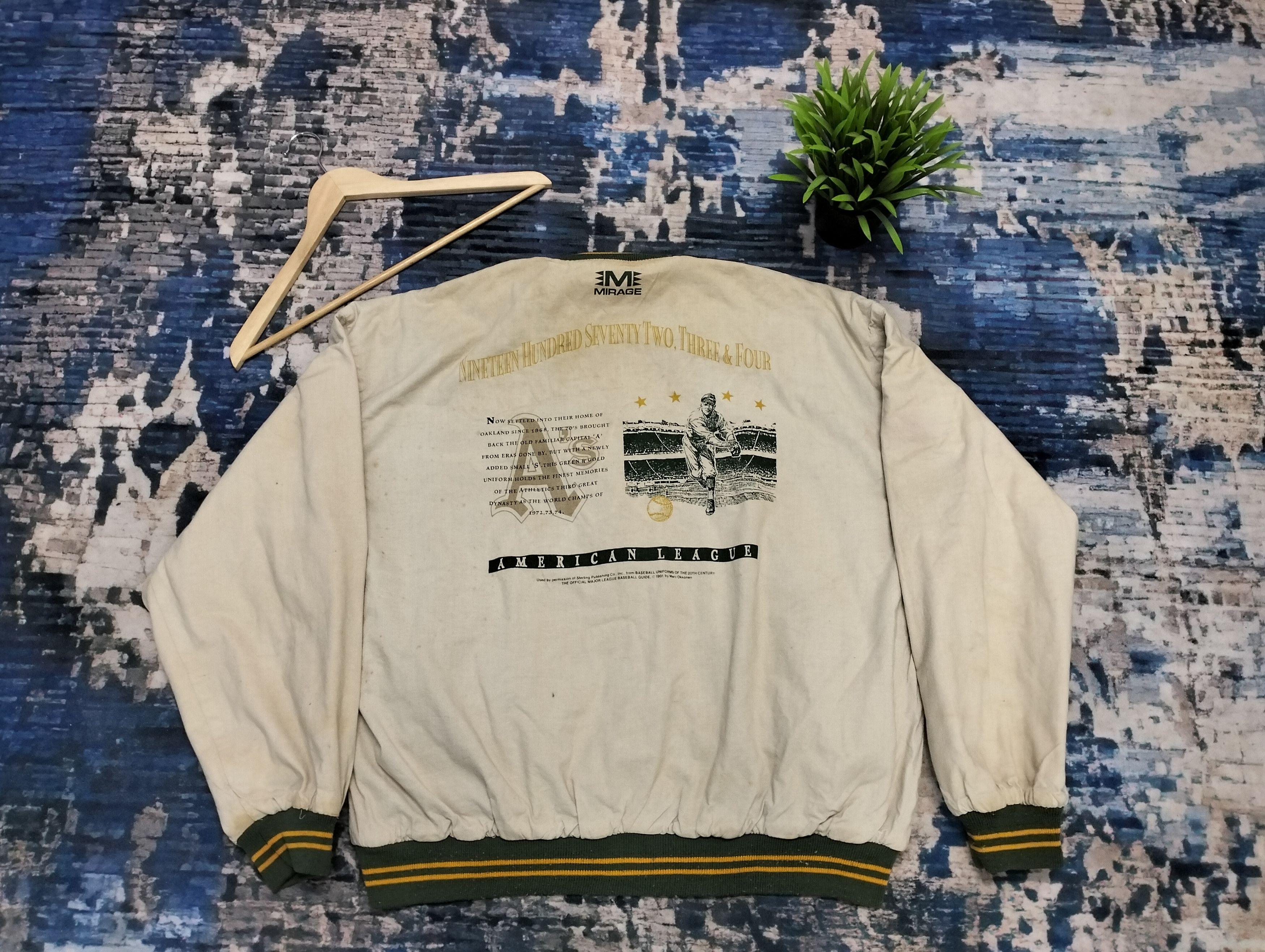 MLB × Sports Specialties × Vintage 1991 Oakland MLB Reversible Mirage jacket by marc okkonen Size US XL / EU 56 / 4 - 9 Thumbnail