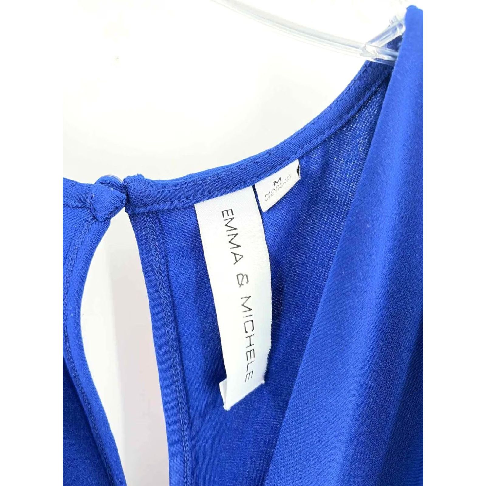 Vintage Emma & Michelle Blue Sleeveless Jumpsuit Medium Size 32" / US 10 / IT 46 - 5 Thumbnail