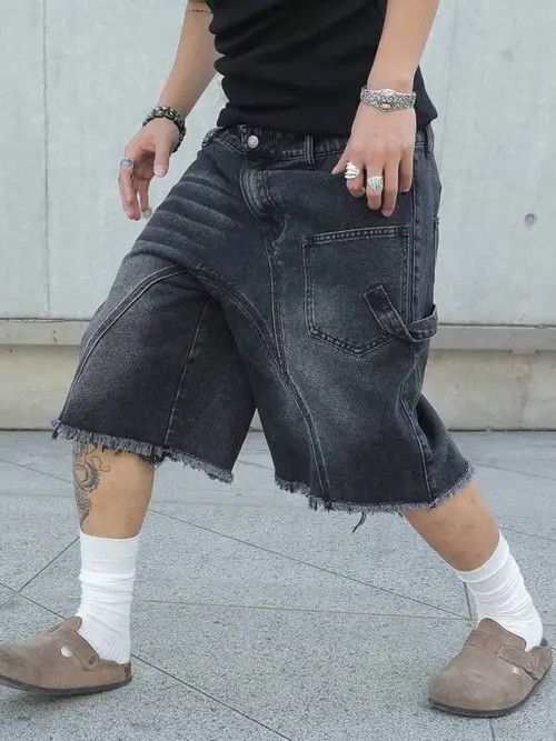 Jean Norika x Egawa Washed edge Y2K opium shorts jeans Size US 32 / EU 48 - 4 Thumbnail
