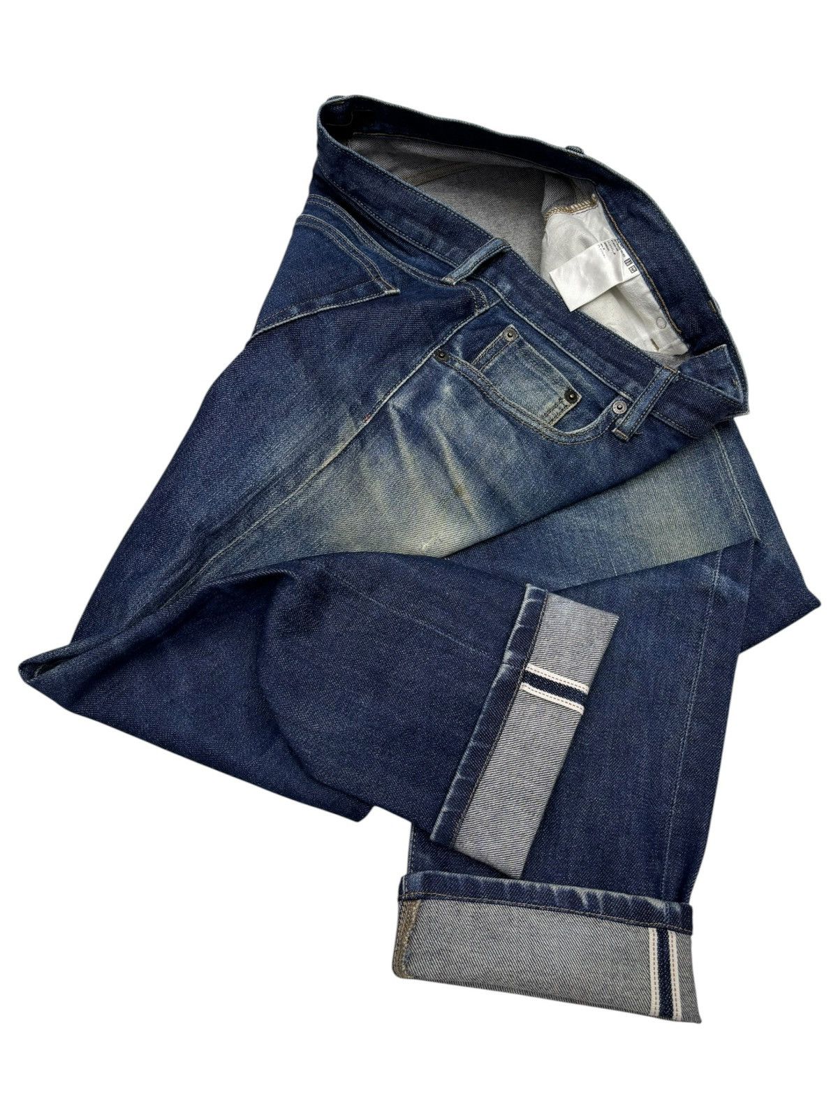 Undercover Vintage Uniqlo Mud Selvedge Distressed Denim Jeans Size US 32 / EU 48 - 2 Thumbnail