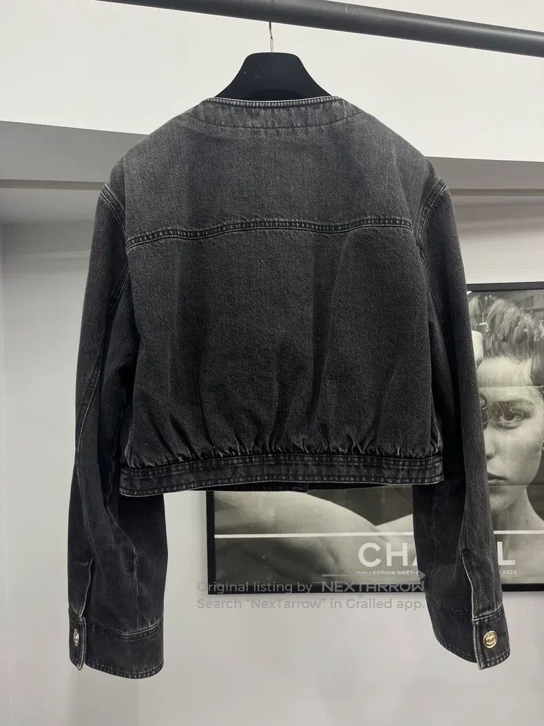 Chanel Chanel Black short four-pocket cotton denim jacket Size XS / US 0-2 / IT 36-38 - 3 Thumbnail