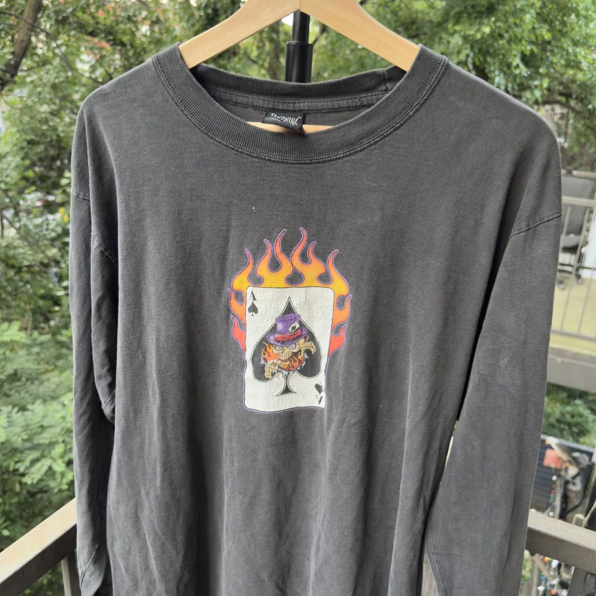 Vintage Thrashed Faded Distressed Flame Shirt ERD Grunge Chrome Size US L / EU 52-54 / 3 - 5 Thumbnail