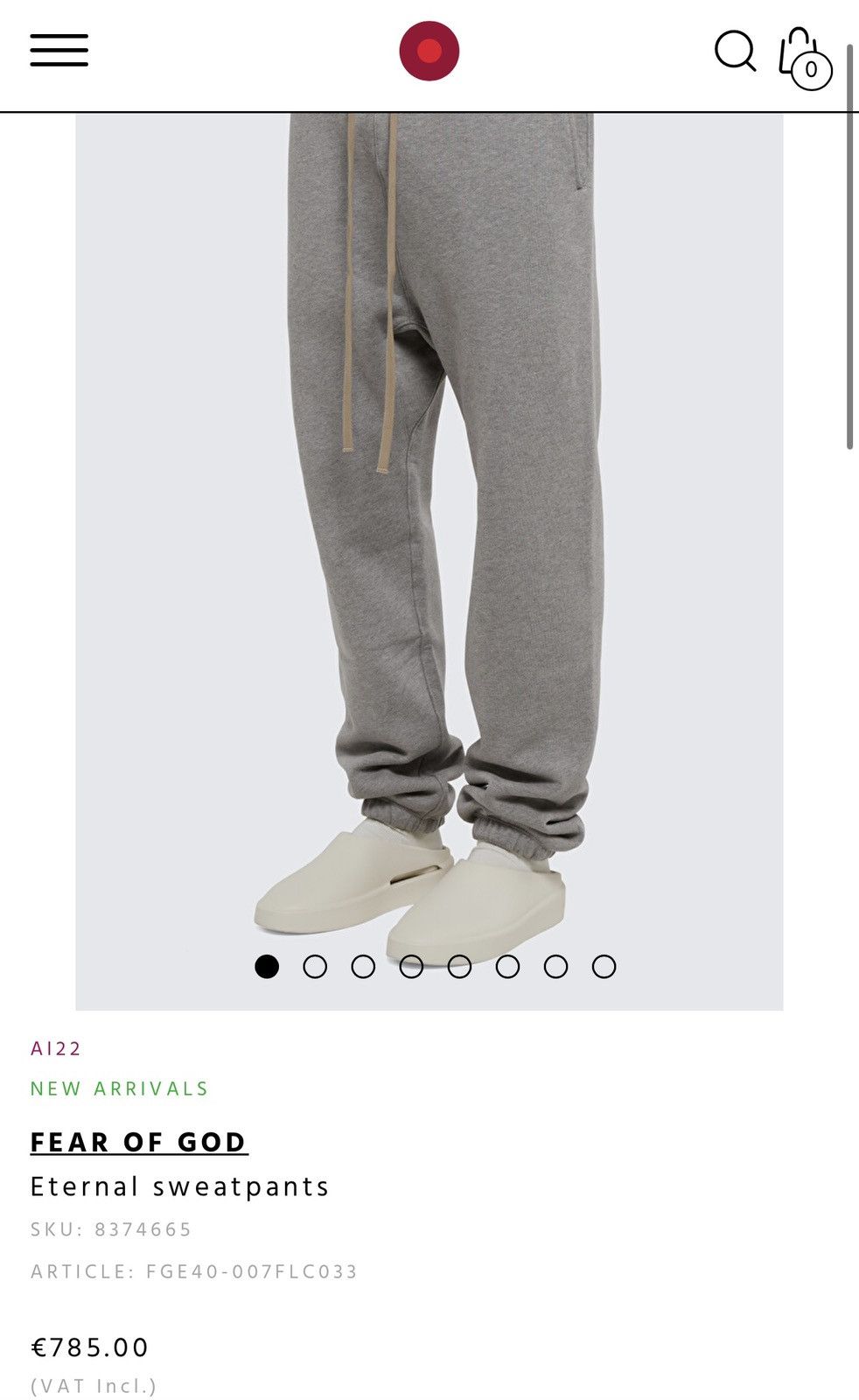 Fear of God 🔥 Fear of God Sweatpants – Classic Grey / Size M Rare🔥 Size US 32 / EU 48 - 6 Thumbnail
