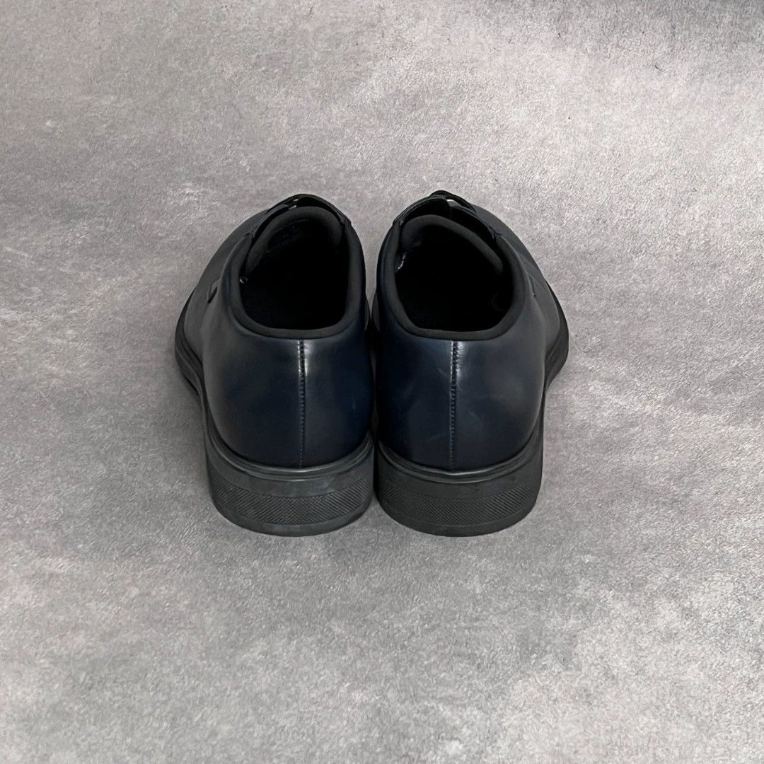 Hugo Boss HUGO BOSS peacock blue cow leather lace-up shoes Size US 8 / EU 41 - 3 Thumbnail