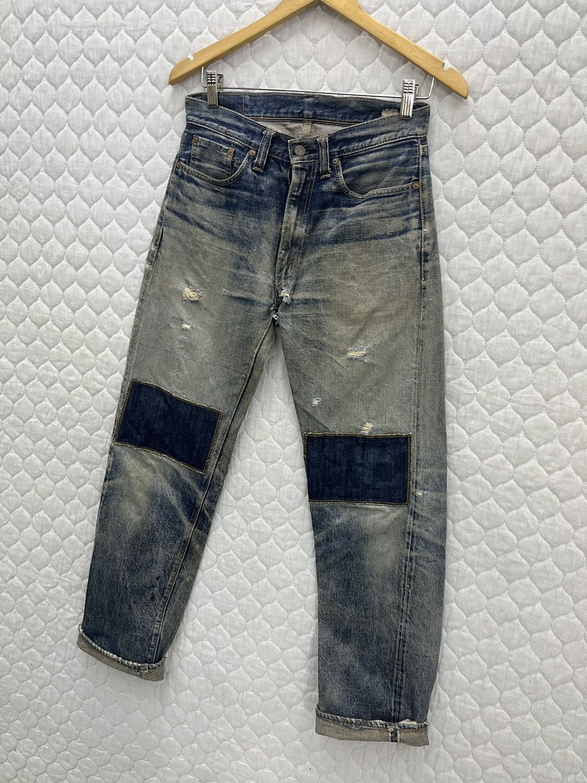 Sugar Cane 🔥🔥🔥RARE VTG SUGAR CANE DISTRESSED SELVEDGE DENIM Size US 29 - 2 Thumbnail