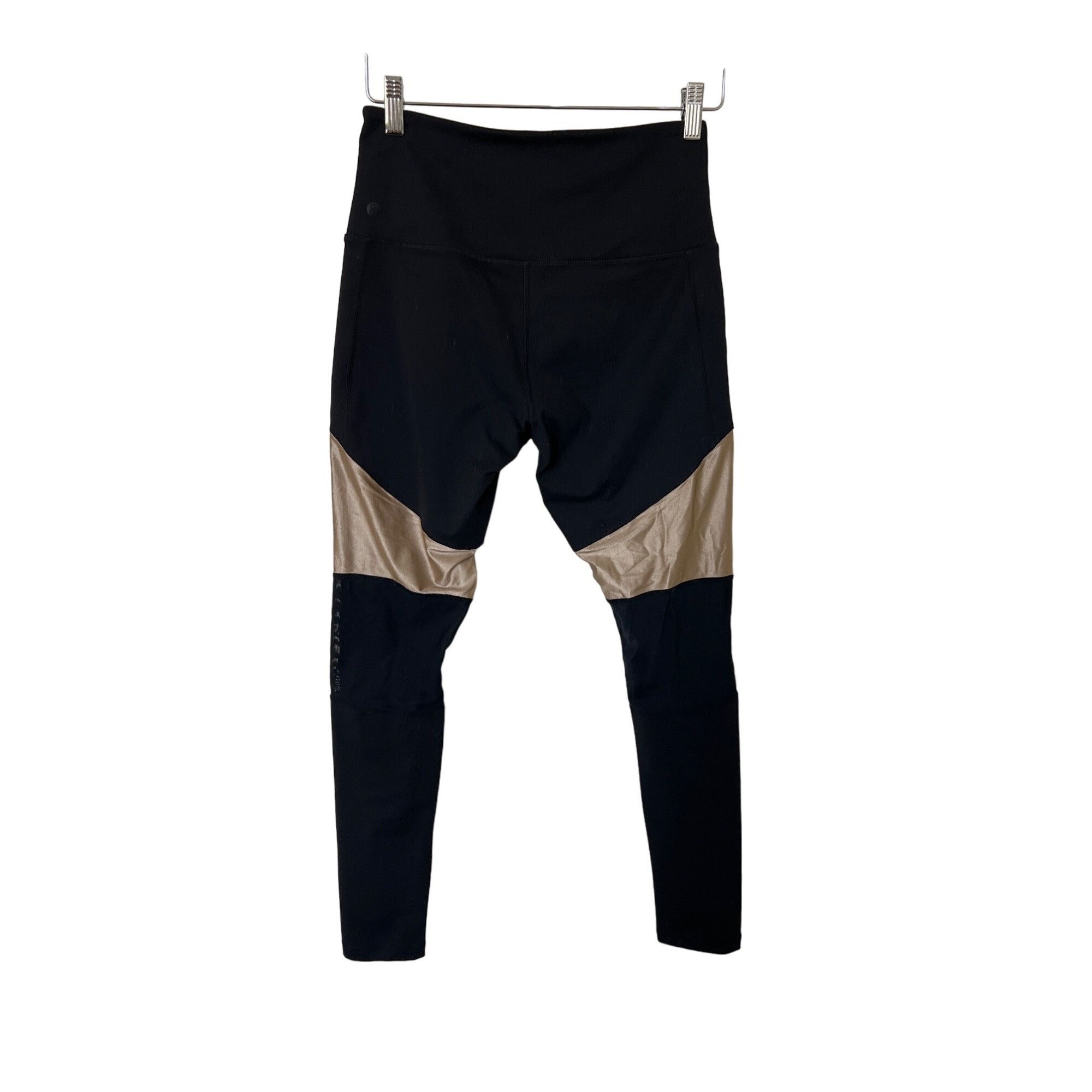 Other Zella Black & Gold Contrast Active Leggings Size 30" / US 8 / IT 44 - 2 Thumbnail