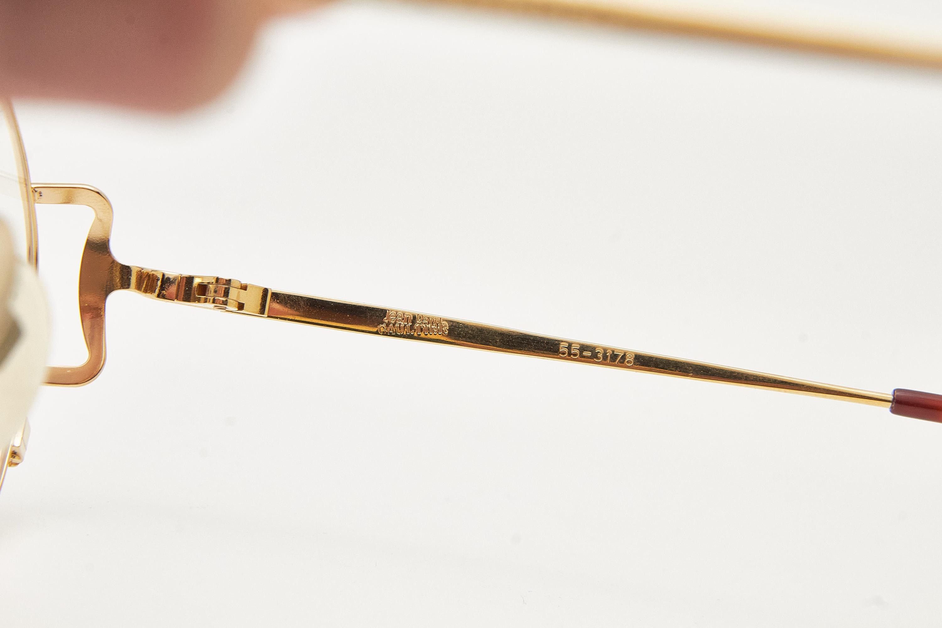 Jean Paul Gaultier JEAN PAUL GAULTIER 55-3178 22k Gold Plated Frame Size ONE SIZE - 4 Thumbnail