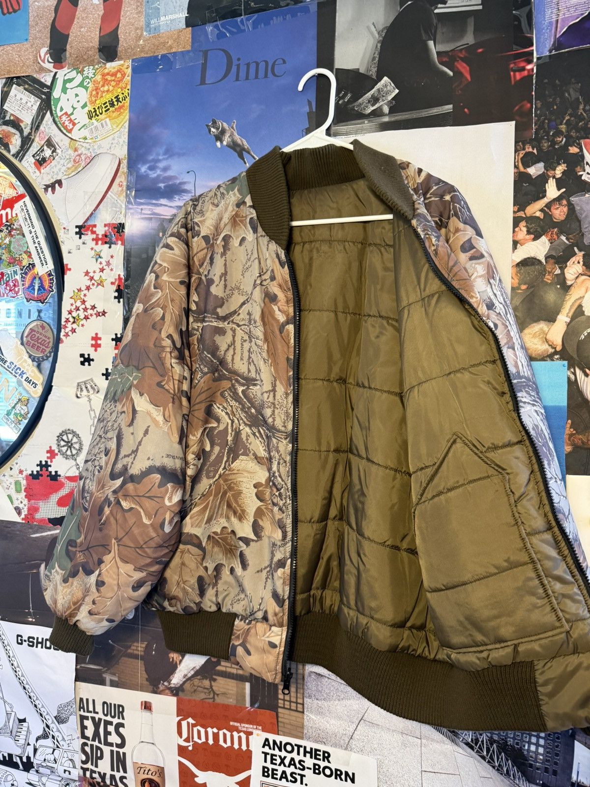 Vintage Advantage® Camo Quilted Bomber Jacket Insulated Zip-Up Size US L / EU 52-54 / 3 - 4 Thumbnail