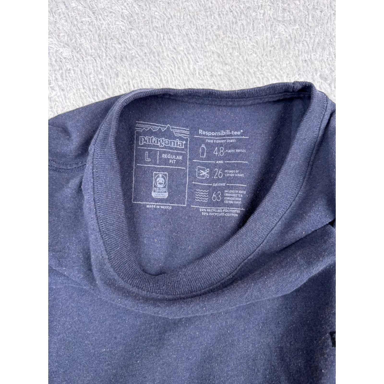 Patagonia Patagonia Shirt Men Large Blue Short Sleeve Crew Neck Cotton Polyester Blend Size US L / EU 52-54 / 3 - 2 Thumbnail