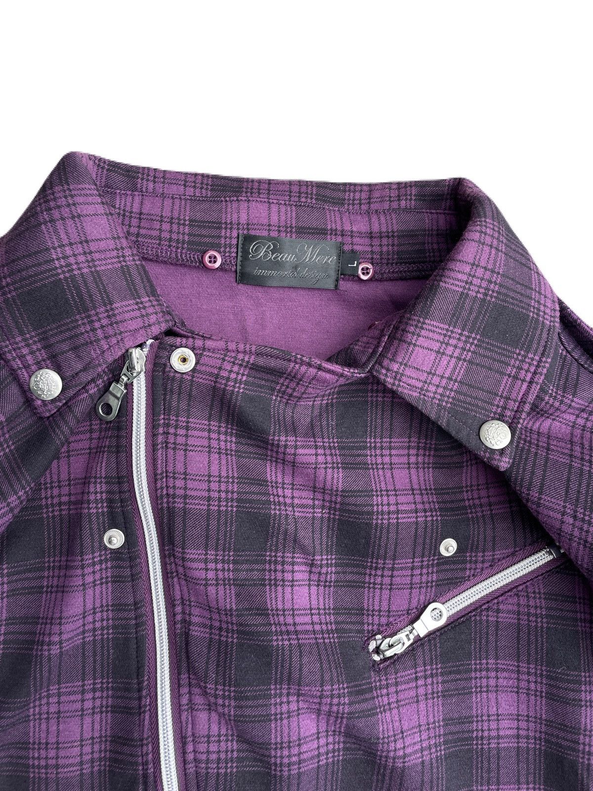 If Six Was Nine 2000s Japanese archive Vkei Plaid Zip Slim Jacket Gyaruo Size US S / EU 44-46 / 1 - 7 Thumbnail
