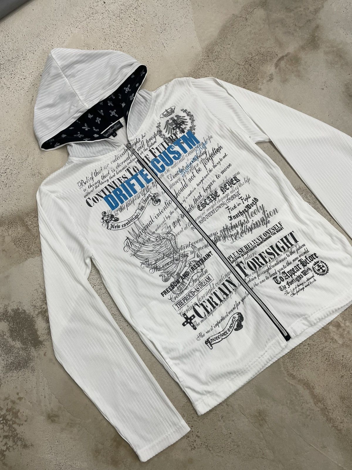 14th Addiction White Affliction Life Bondage Poem Gothic Emo Hoodie Size US M / EU 48-50 / 2 - 6 Thumbnail