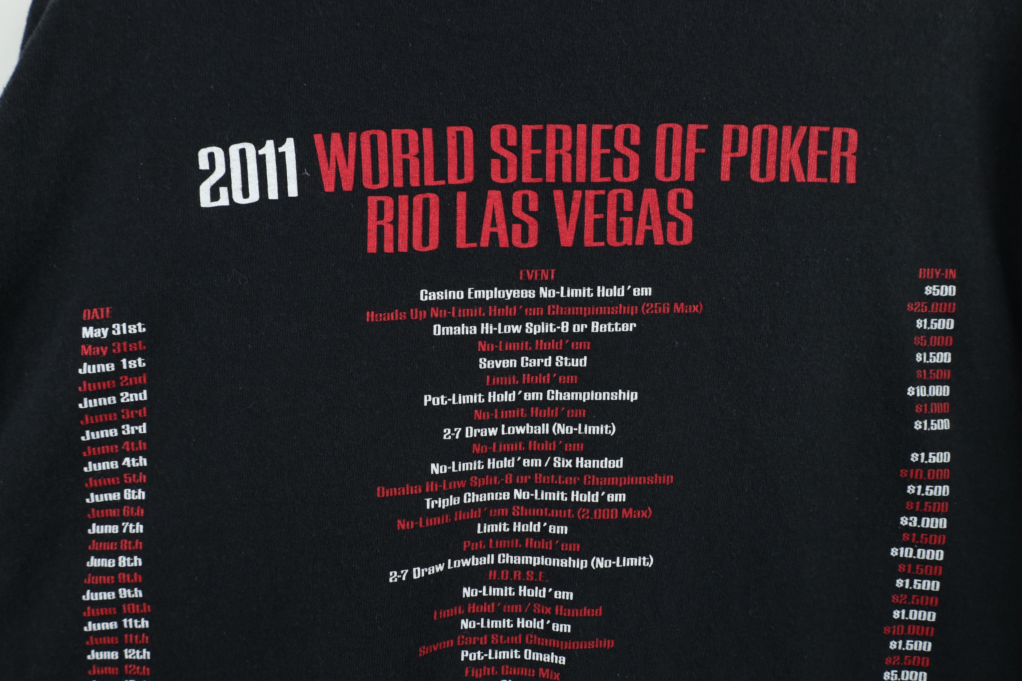 Vintage Vintage Y2K World Series of Poker Participant T-Shirt Black Size US L / EU 52-54 / 3 - 8 Thumbnail