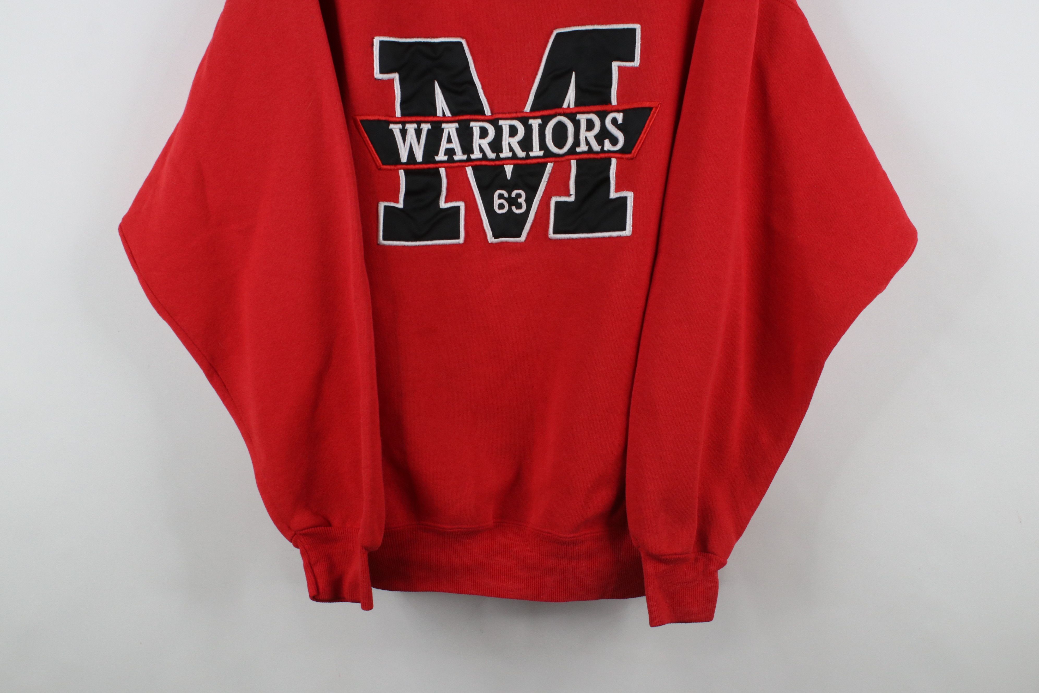 Vintage Vintage 90s Streetwear Warriors Crewneck Sweatshirt Red Size US XL / EU 56 / 4 - 3 Thumbnail
