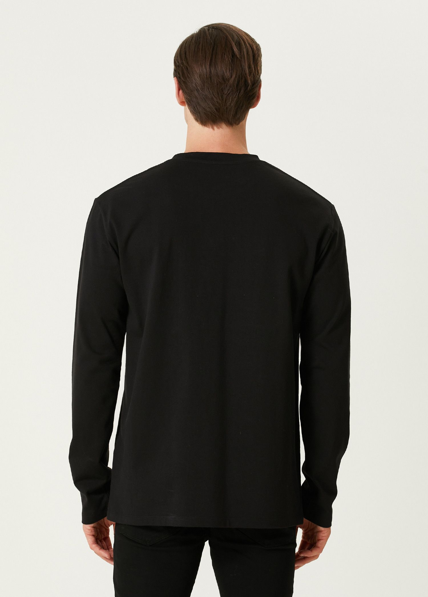 Balmain BALMAIN black & white logo print long sleeve t-shirt Large Size US L / EU 52-54 / 3 - 3 Thumbnail