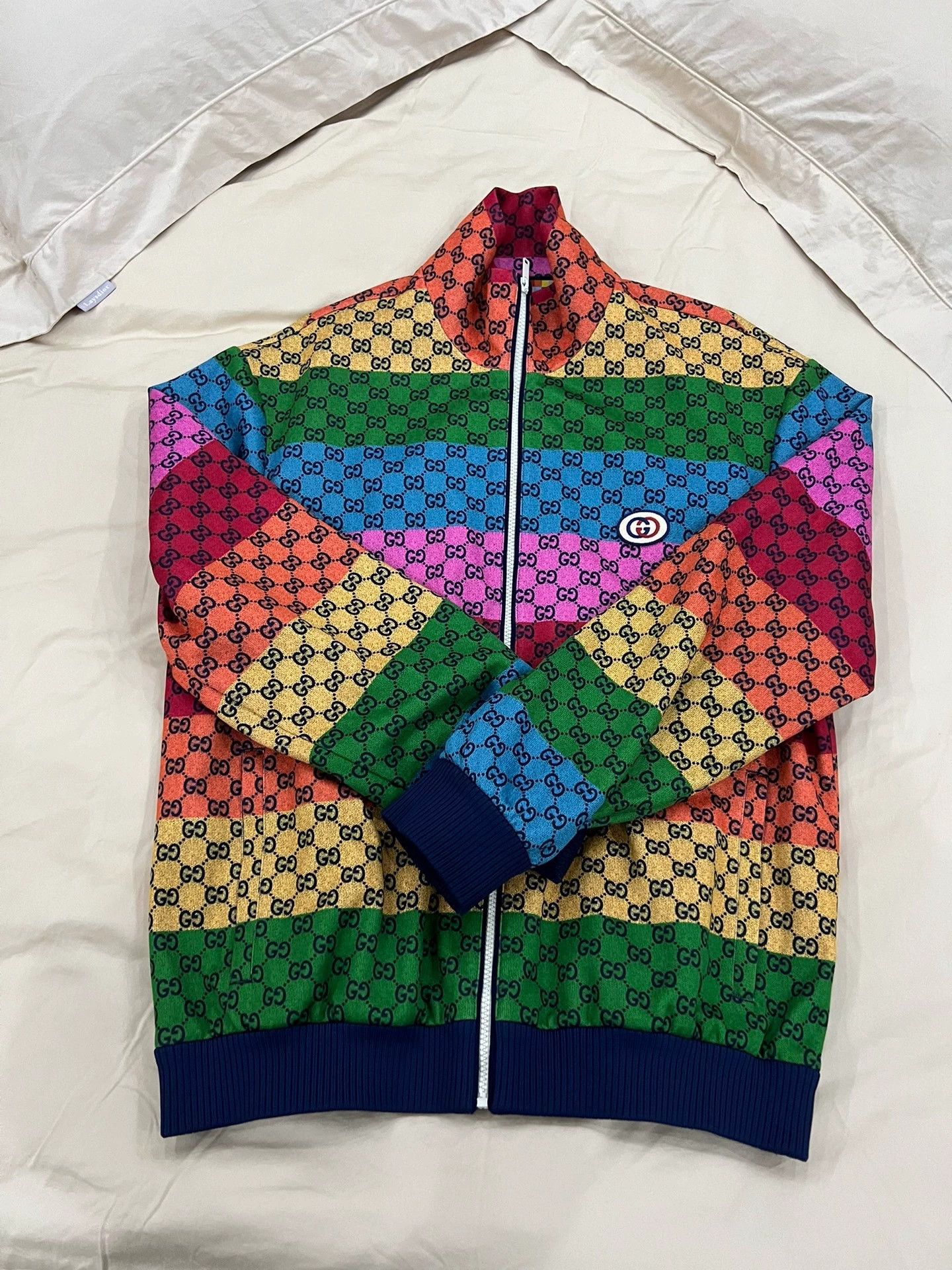 Gucci Gucci Full Logo Rainbow Classic Jacket M Size US M / EU 48-50 / 2 - 2 Thumbnail
