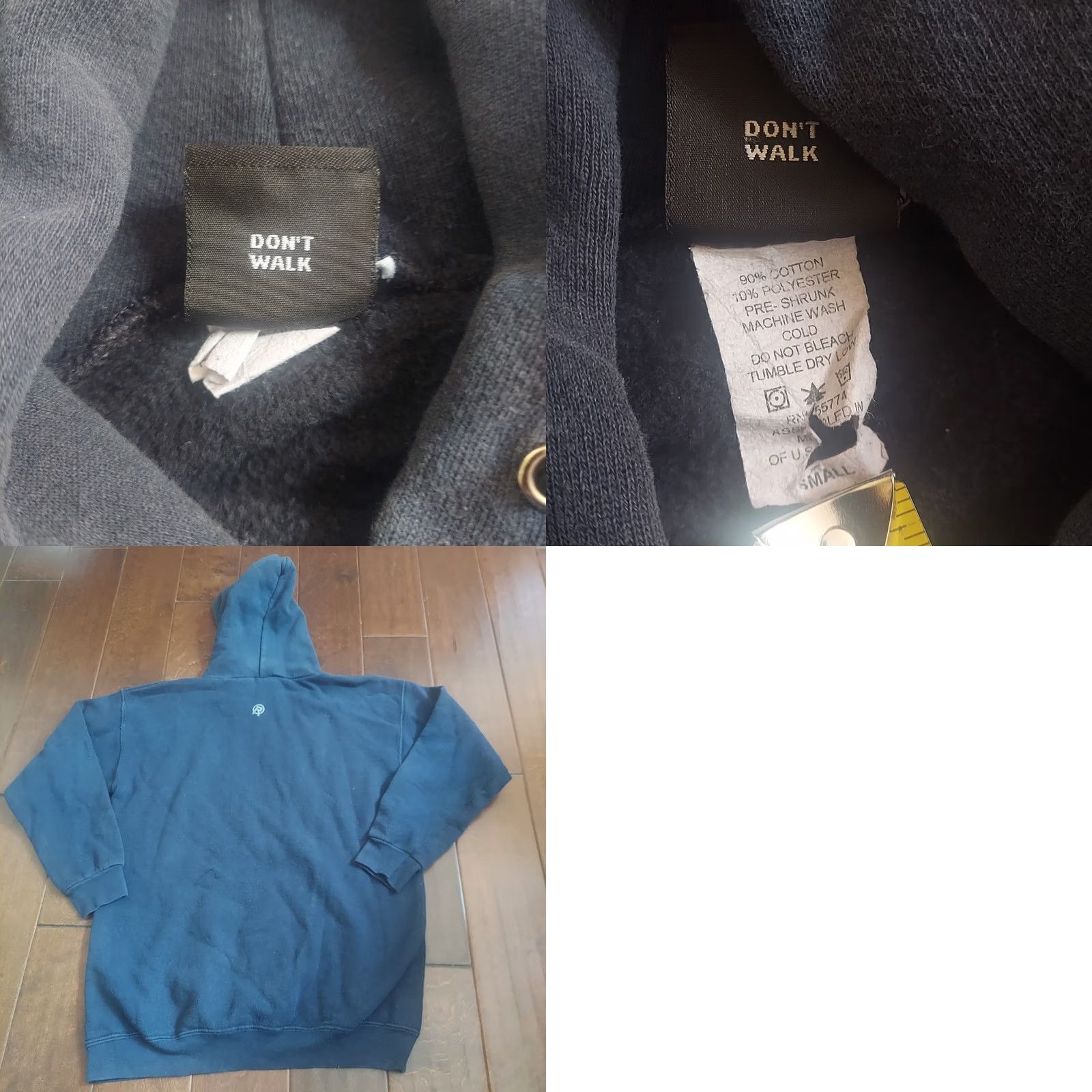 Vintage VINTAGE Real Skateboard Hoodie Navy Blue Drawstring Pocket Logo - Size S - Men - Regular - Winter Fall - Pullover Size US S / EU 44-46 / 1 - 10 Thumbnail