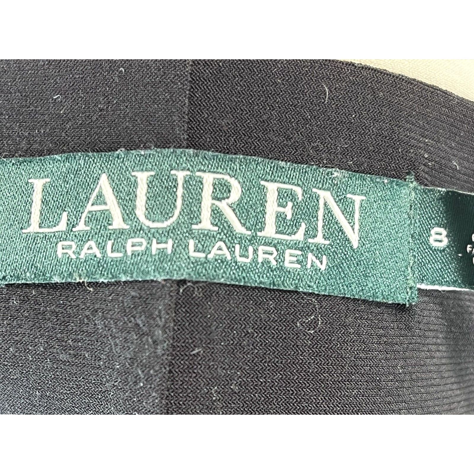 Ralph Lauren Lauren Ralph Lauren Dress 8 Black & Ivory Slinky Ruched Side Classic Womens Size M / US 6-8 / IT 42-44 - 6 Thumbnail