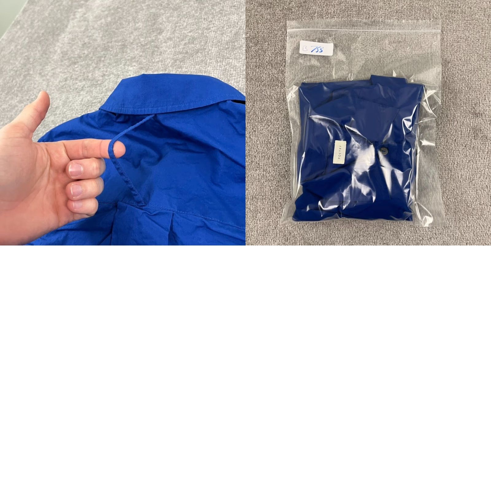 Vintage VINTAGE Poetry Shirt Womens UK 10 US 6 Royal Blue Button Up Long Sleeve Career Office Size M / US 6-8 / IT 42-44 - 8 Thumbnail