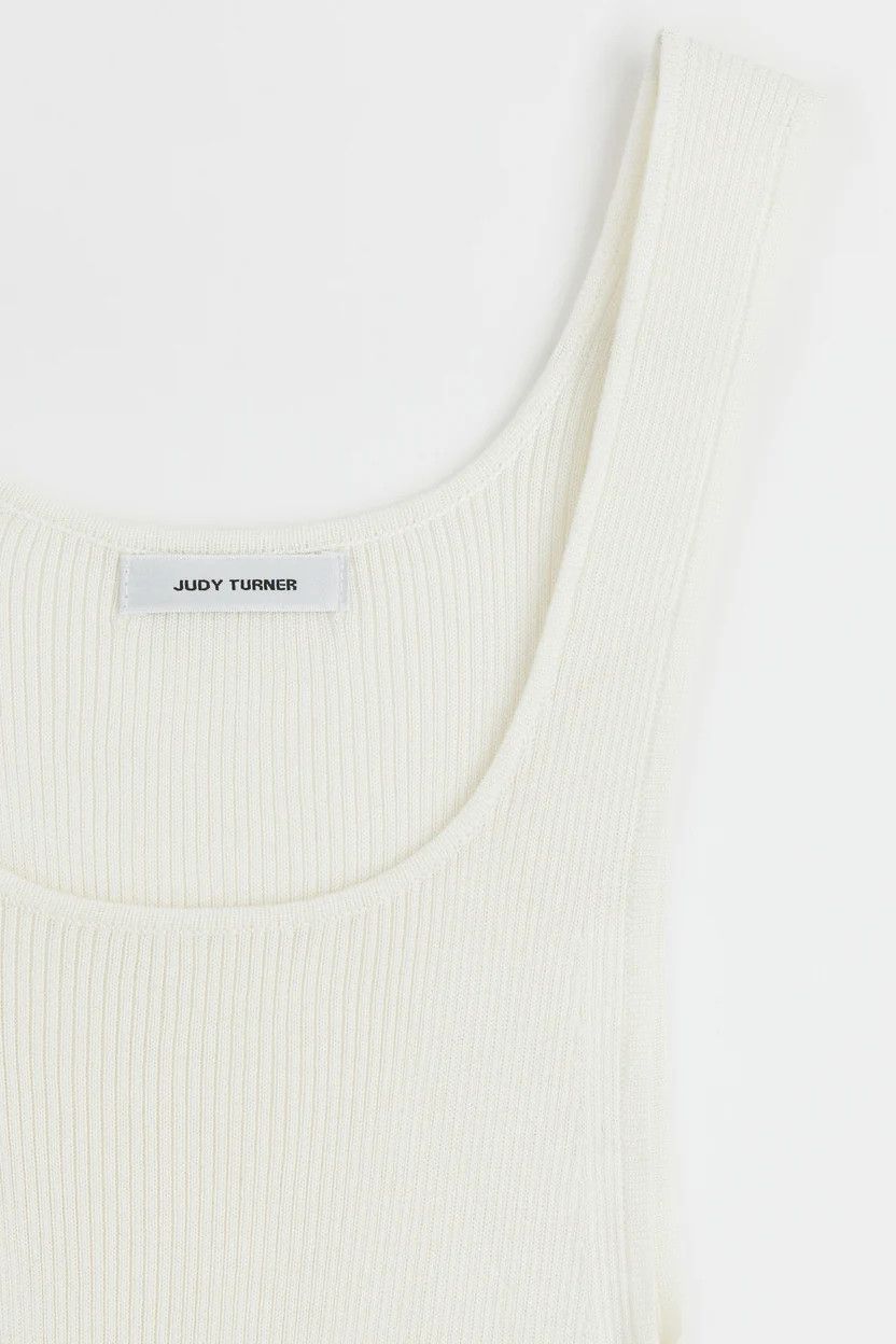 Judy Turner o1mle0425 Crew Tank Top in Chalk Size S / US 4 / IT 40 - 3 Thumbnail