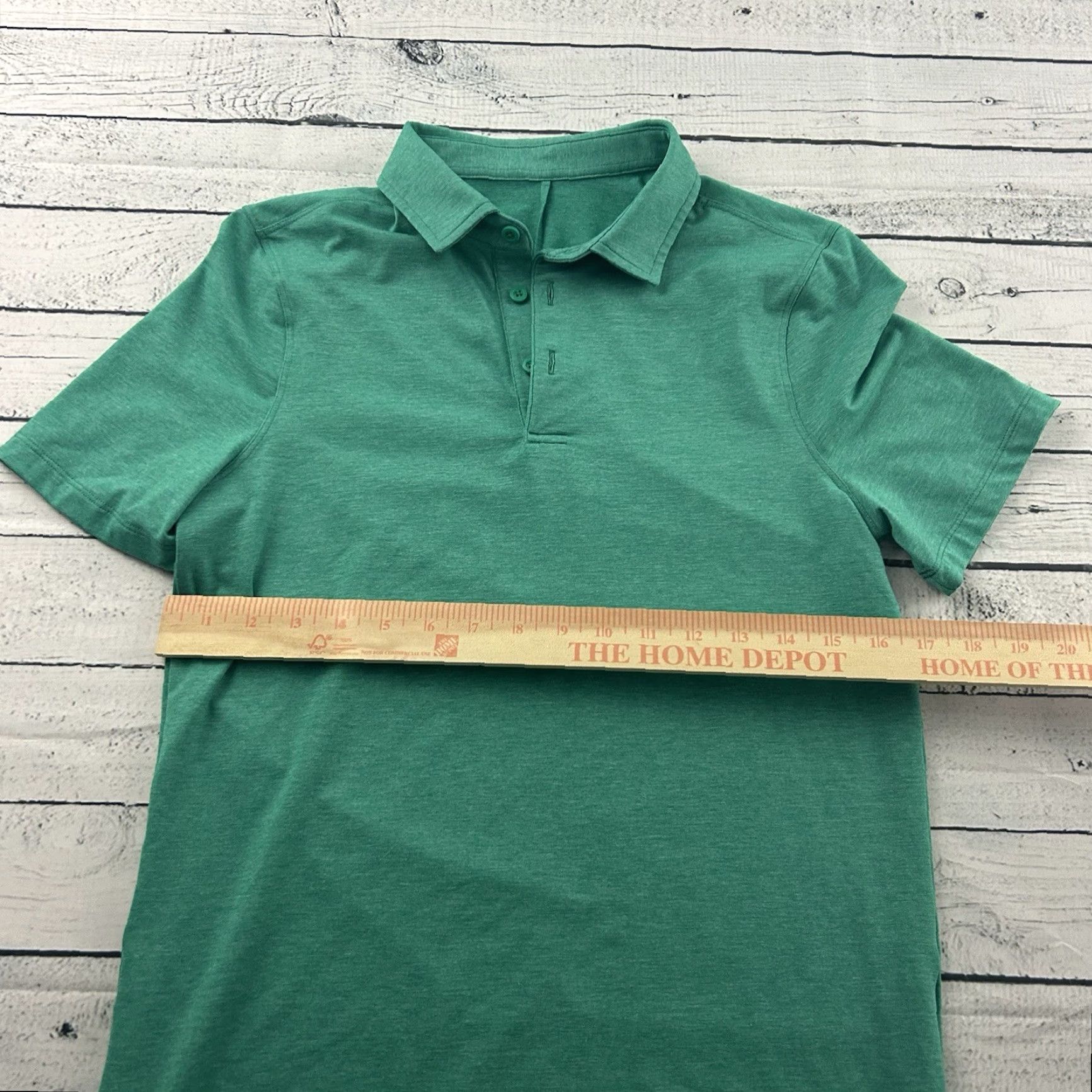 Lululemon Lululemon Evolution Short Sleeve Button Front Polo Shirt Men's S Green Shirt Size US S / EU 44-46 / 1 - 3 Thumbnail