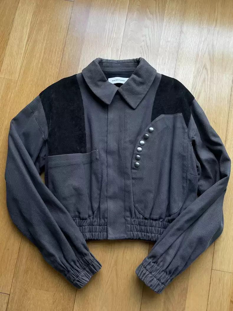 Pre-owned Kiko Kostadinov 18aw Cropped Jacket In Grey