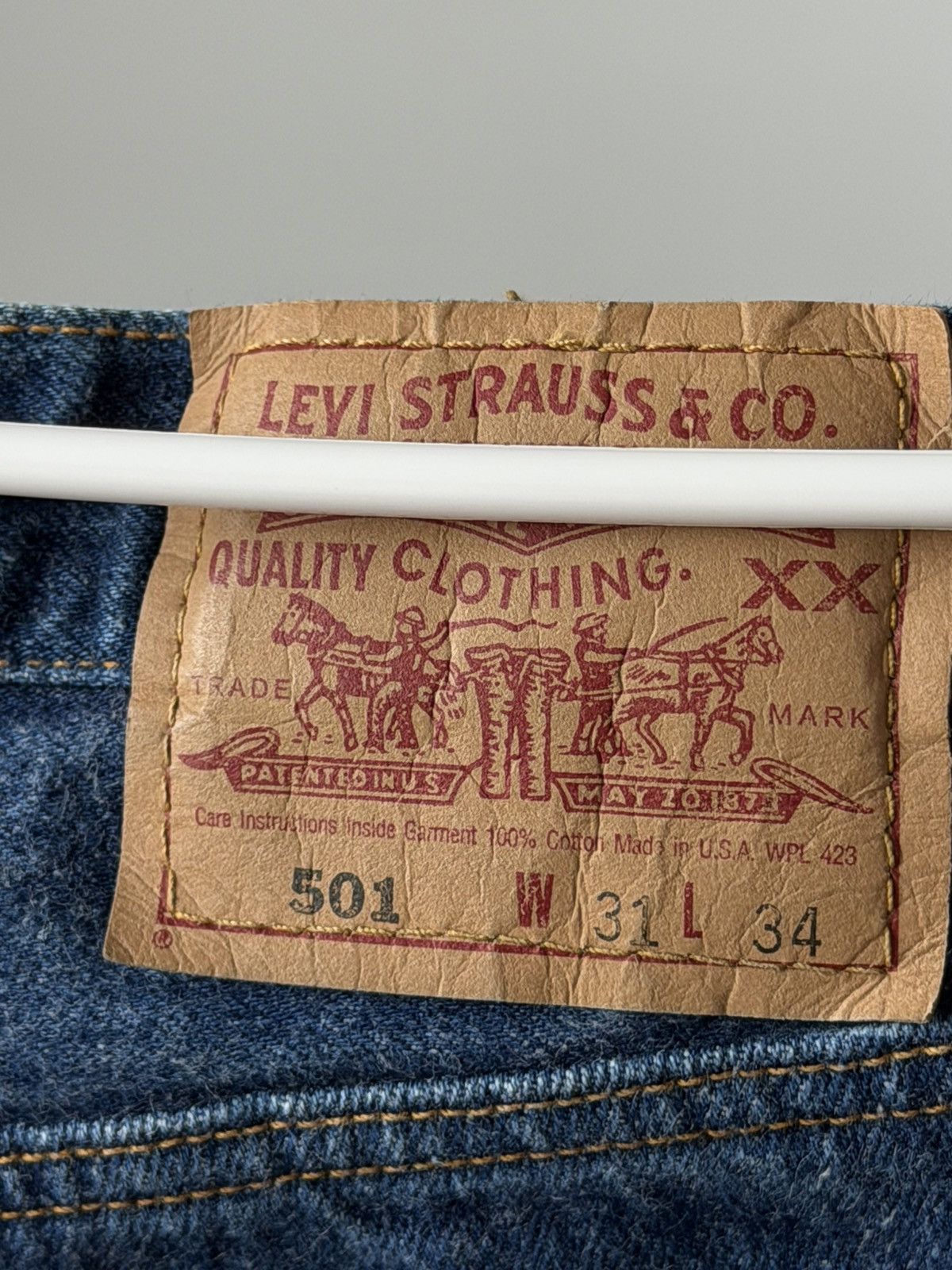 Levi's ‼️Vintage Levi’s Grey 501 Red Tab Denim Made in USA🇺🇸Jeans‼️ Size US 31 - 23 Thumbnail