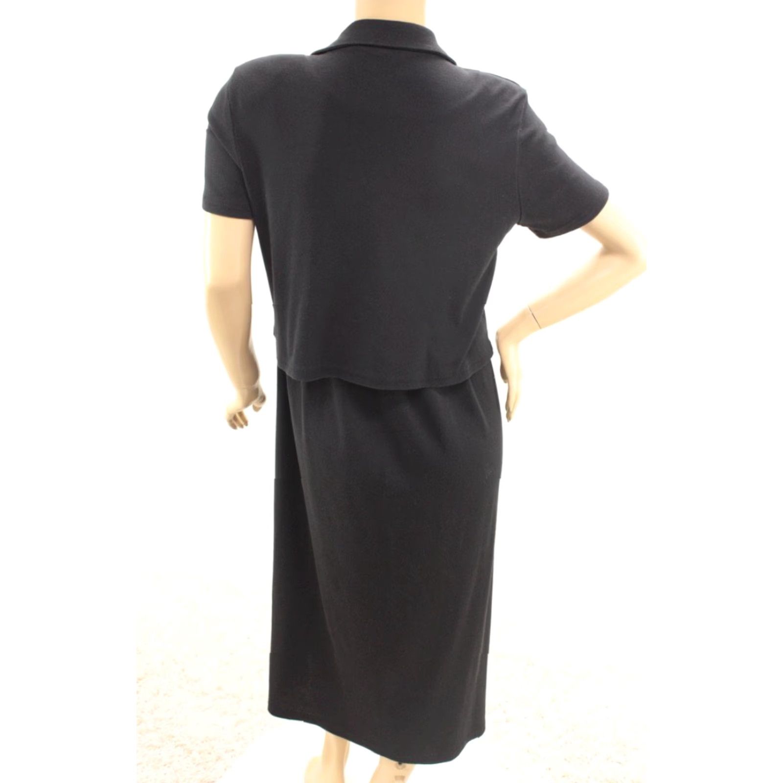 Vintage California Concepts Maxi Dress Bolero Cardigan Set Women's 12 Black Art Graphic Vintage Dress Maxi Set Women Size XL / US 12-14 / IT 48-50 - 3 Thumbnail