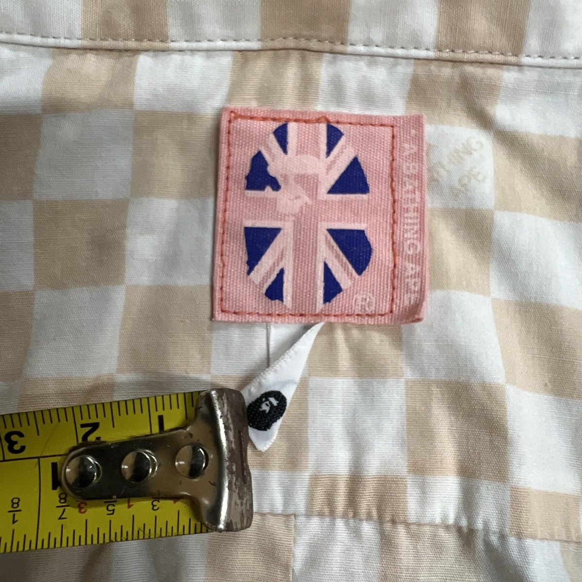 Bape VTG BAPE CHECKERED BUTTON TEE Size US XS / EU 42 / 0 - 11 Thumbnail