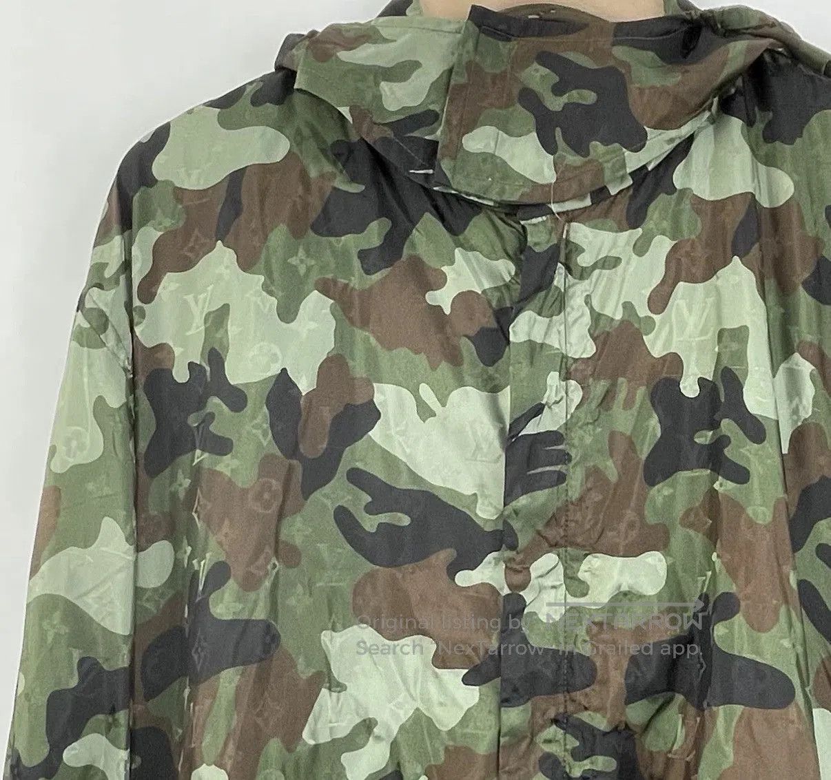 Louis Vuitton Green Camouflage Hooded Light Jacket Size L. Size US L / EU 52-54 / 3 - 4 Thumbnail