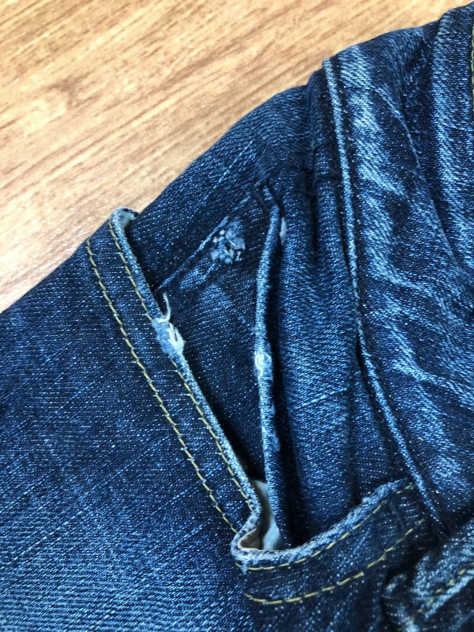 Japanese Brand Dirty Painted Distressed Thrashed Faded Baggy Jeans Y2K Size US 28 / EU 44 - 9 Thumbnail