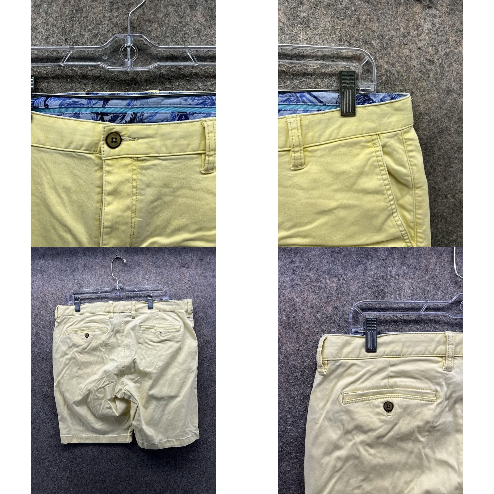 Tommy Bahama Tommy Bahama Shorts Mens 36 Yellow Chino Flat Front 9 Inseam Casual Summer Mens Size US 36 / EU 52 - 8 Thumbnail