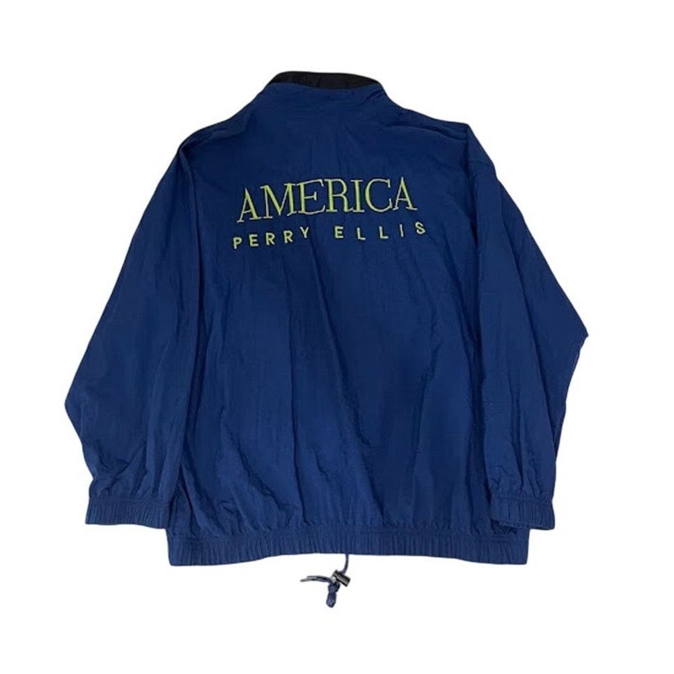 Perry Ellis VTG Perry Ellis Windbreaker Jacket Mens Qtr Zip 90s Y2K XL Size US XL / EU 56 / 4 - 2 Thumbnail